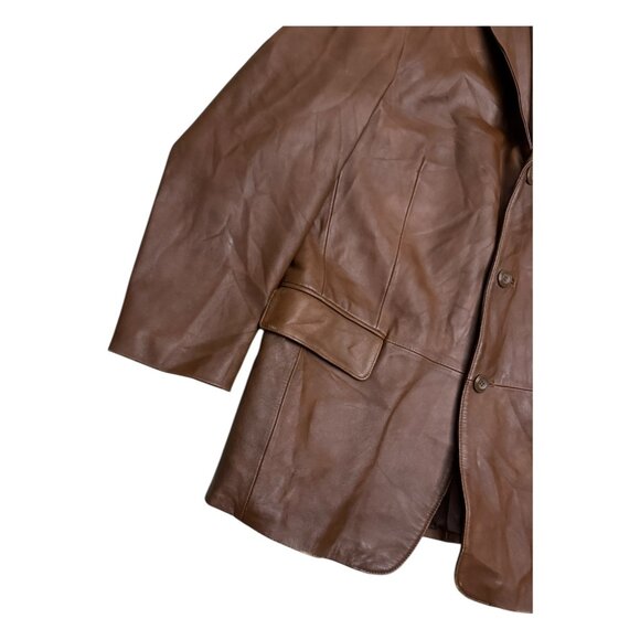 STAFFORD LEATHER Luxury Designer Business Casual Winter Coat Jacket Mens Medium - Picture 5 of 7